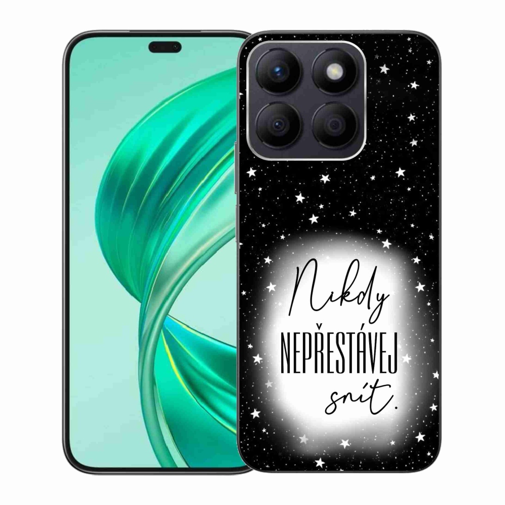 Gélový kryt mmCase na Honor X8b - citát 1 bieločierne pozadie