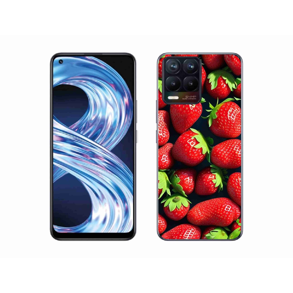 Gélový kryt mmCase na Realme 8 Pro - jahody