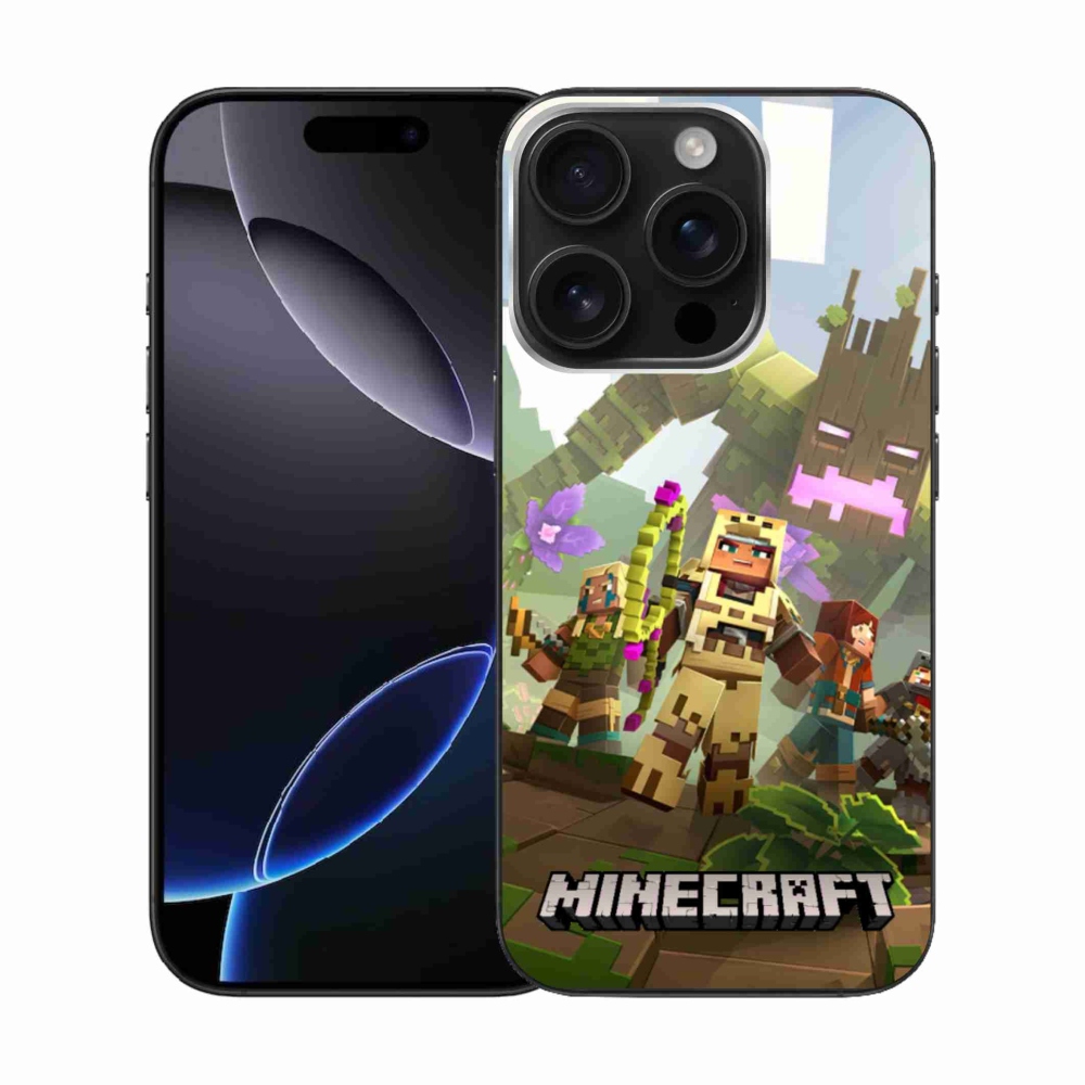 Gélový kryt mmCase na iPhone 16 Pro - minecraft 1