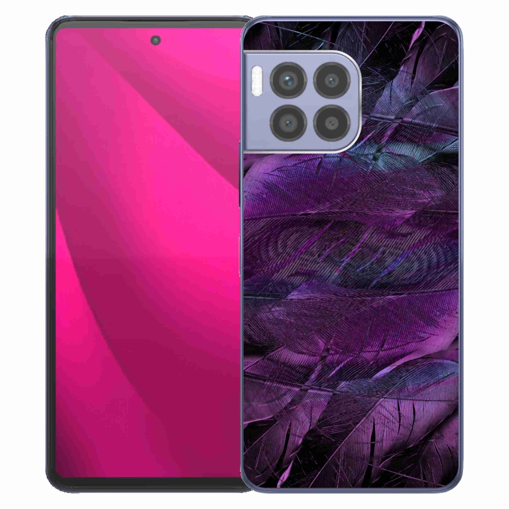 Gélový kryt mmCase na T-Mobile T Phone 2 Pro - fialové pierka