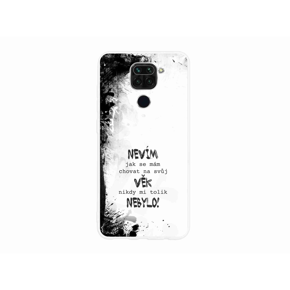 Gélový kryt mmCase na Xiaomi Redmi Note 9 - vtipný text 14 biele pozadie