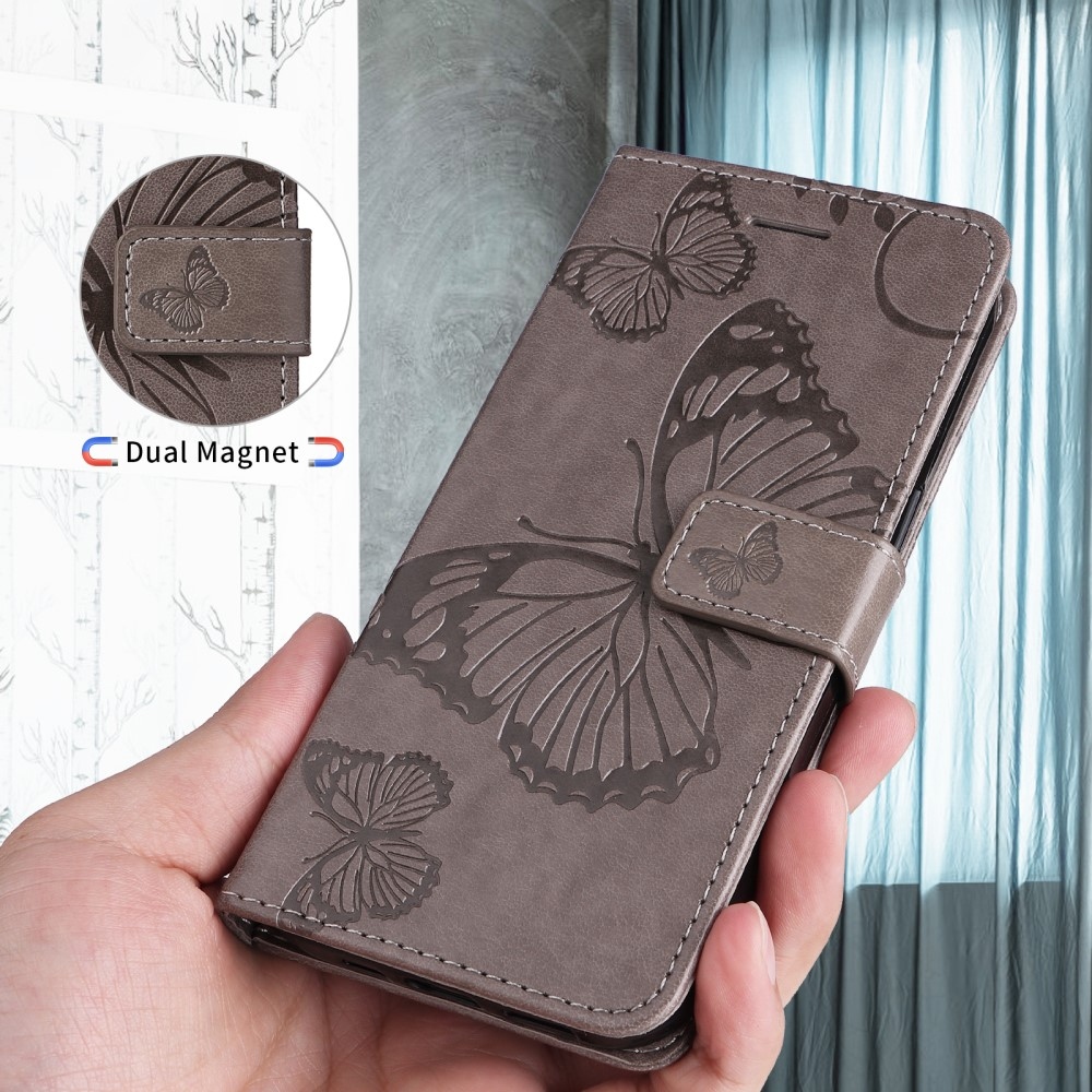 Big Butterfly knižkové puzdro na Xiaomi Redmi A5 (171.7x77.8x8.3mm) - šedé
