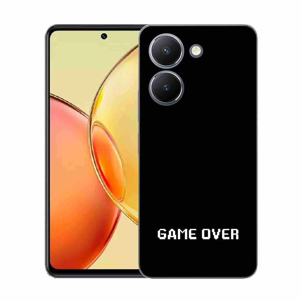Gélový kryt mmCase na Vivo Y36 - game over čierne pozadie