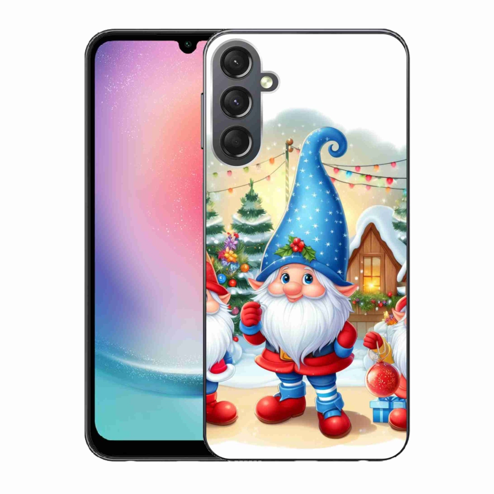 Gélový kryt mmCase na Samsung Galaxy A24 - vianočné škriatkovia