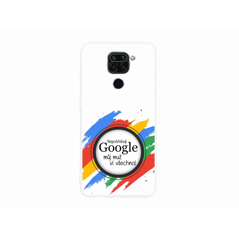 Gélový kryt mmCase na Xiaomi Redmi Note 9 - muž vie všetko biele pozadie