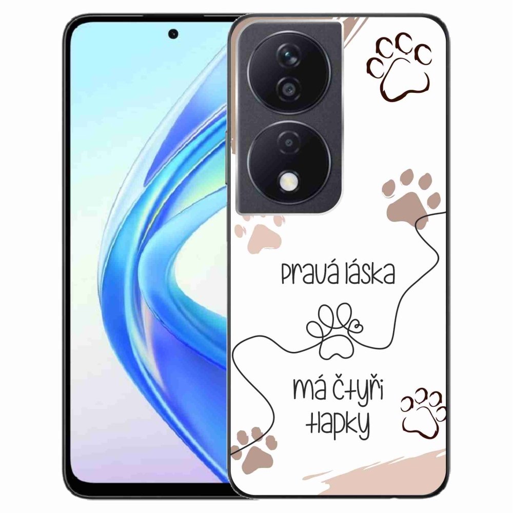 Gélový kryt mmCase na Honor X7b/Honor 90 Smart - psí motív 1 biele pozadie