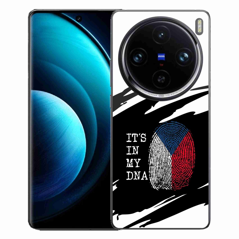 Gélový kryt mmCase na Vivo X100 Pro 5G - vlajka odtlačok prsta čiernobiele pozadie