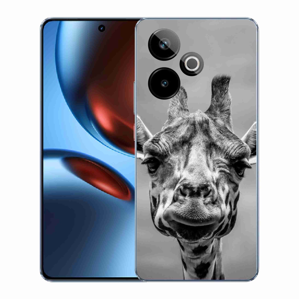 Gélový kryt mmCase na Realme GT 7 5G/GT 7T 5G - čiernobiela žirafa