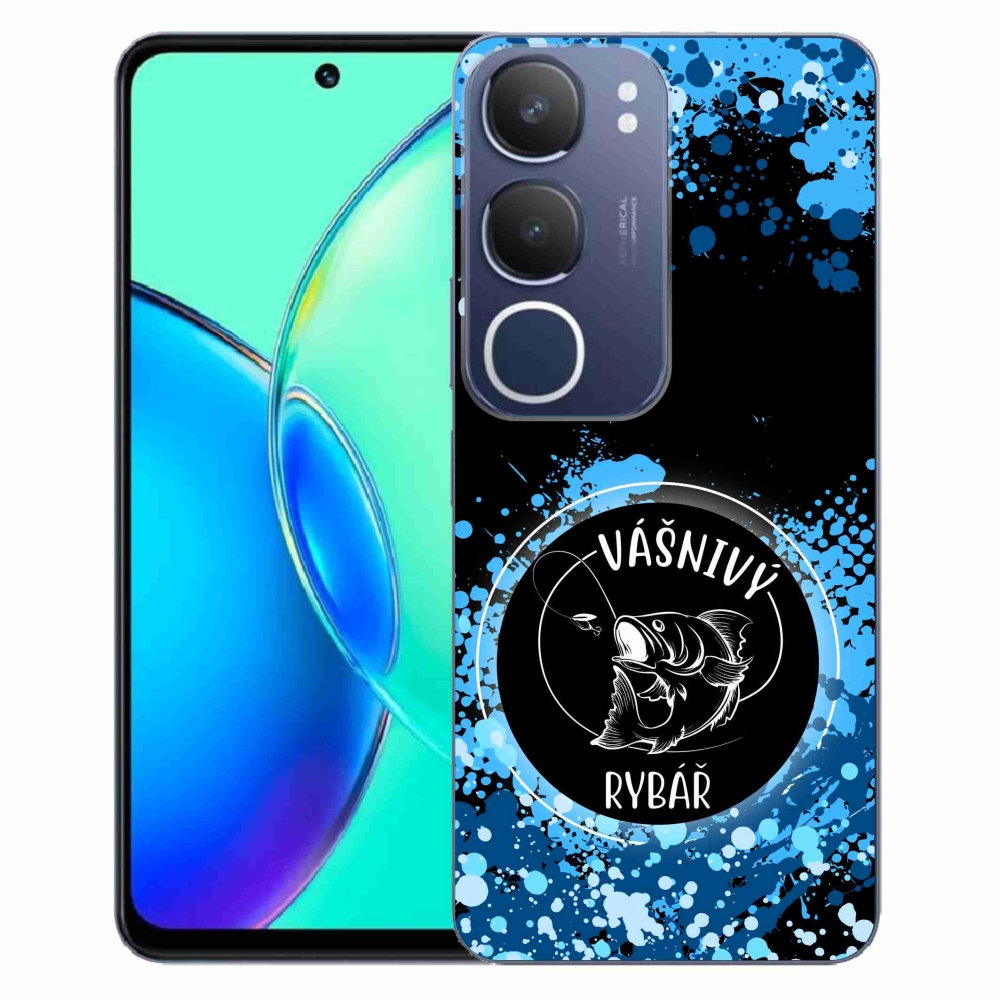 Gélový kryt mmCase na Vivo Y19s - vášnivý rybár čierne pozadie