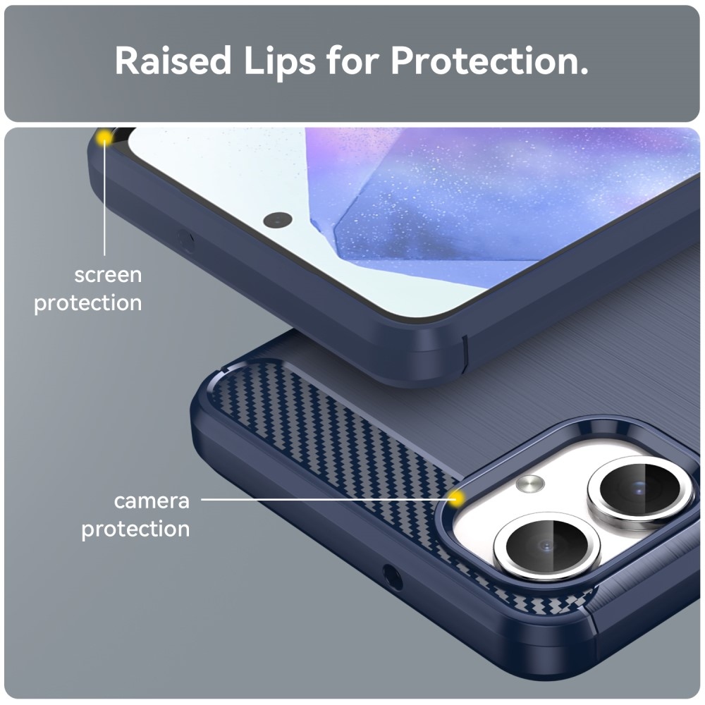 Carbon odolný gélový obal na Samsung Galaxy A06 4G - modrý
