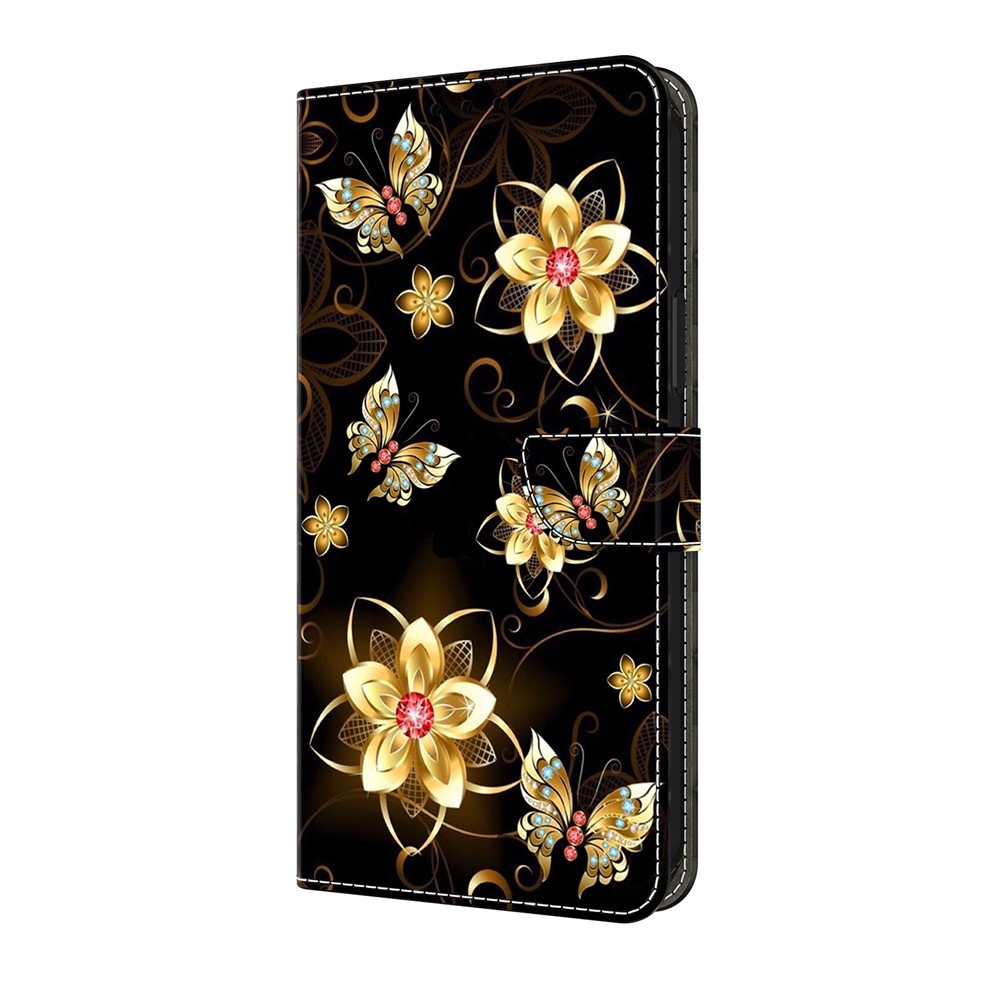 Smooth knižkové puzdro na Google Pixel 10 Pro/Pixel 10 - zlatí motýle a kvety