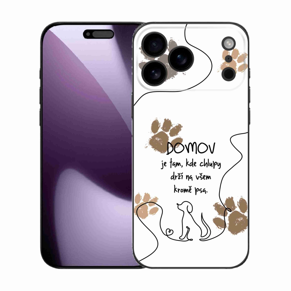 Gélový kryt mmCase na iPhone 17 Pro Max - psí motív biele pozadie