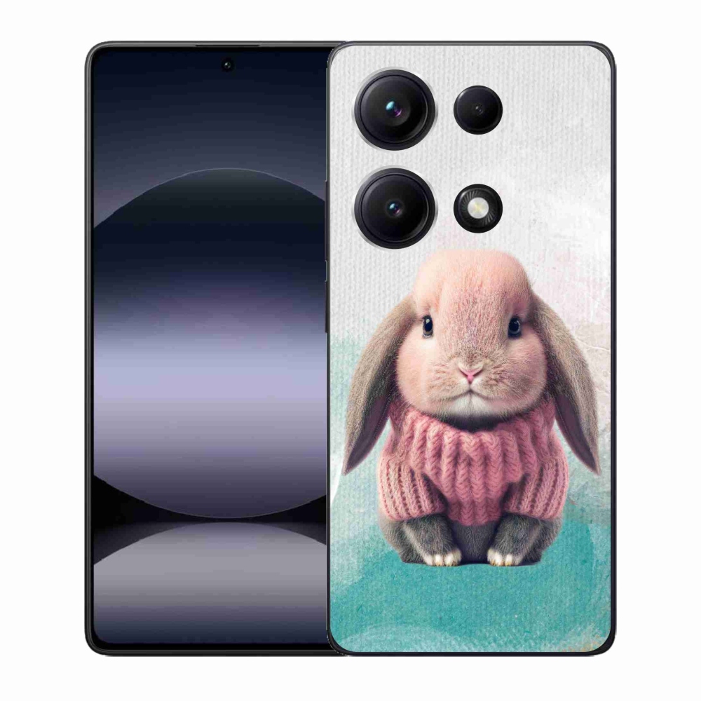 Gélový kryt mmCase na Xiaomi Redmi Note 14S - zajačik vo svetri
