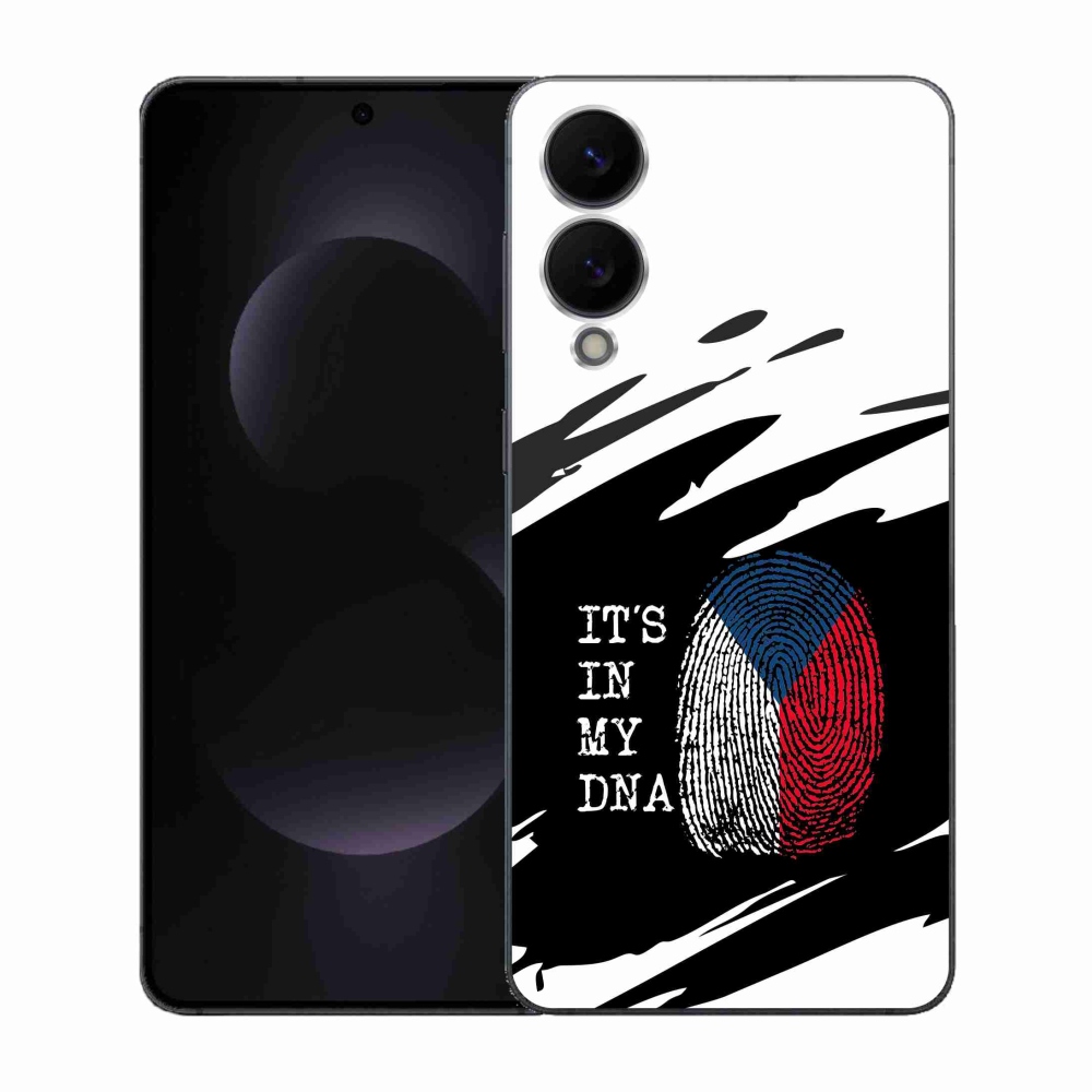 Gélový kryt mmCase na Samsung Galaxy S25 Edge - vlajka odtlačok prsta čiernobiele pozadie