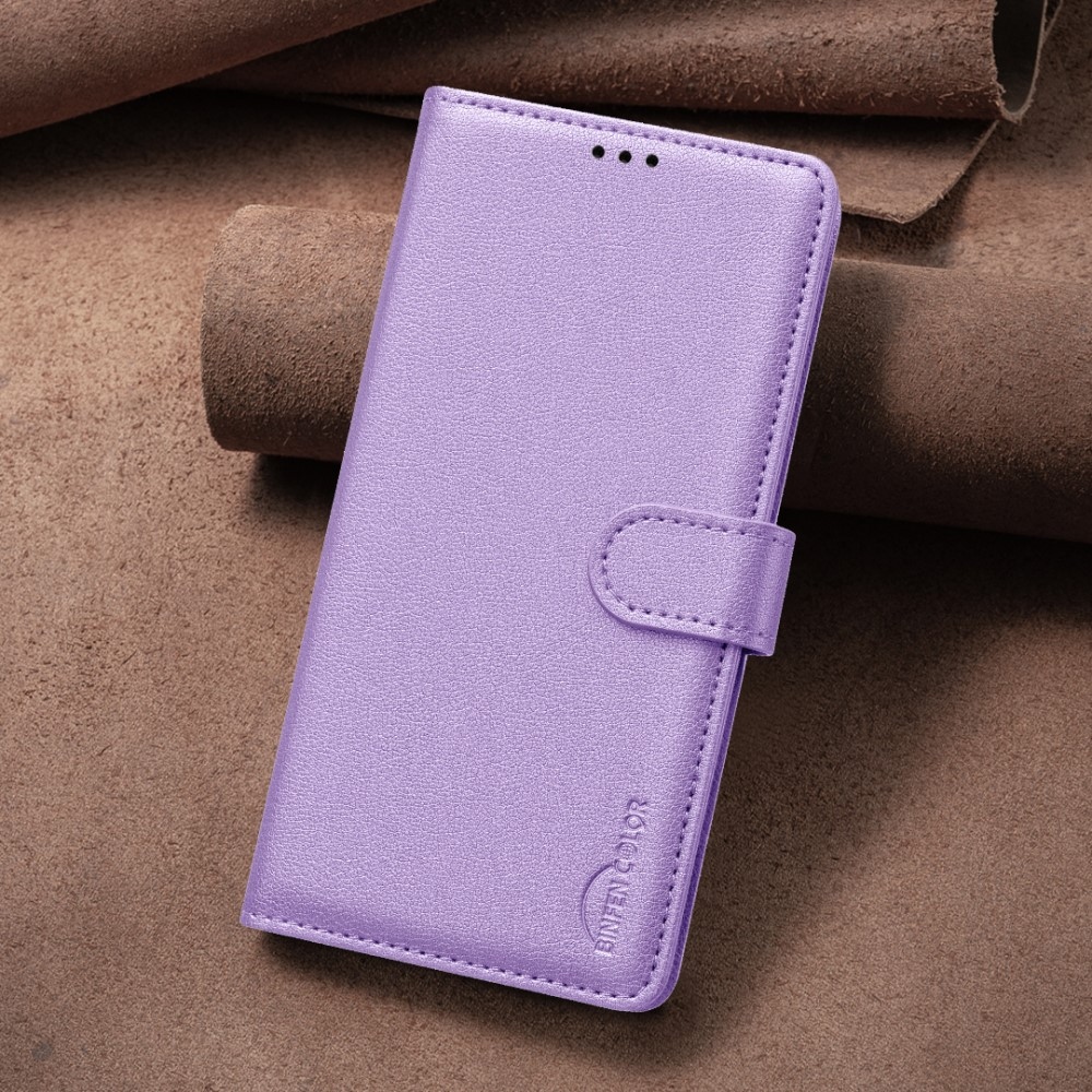 BINFEN knižkové puzdro na Realme 14 5G - fialové