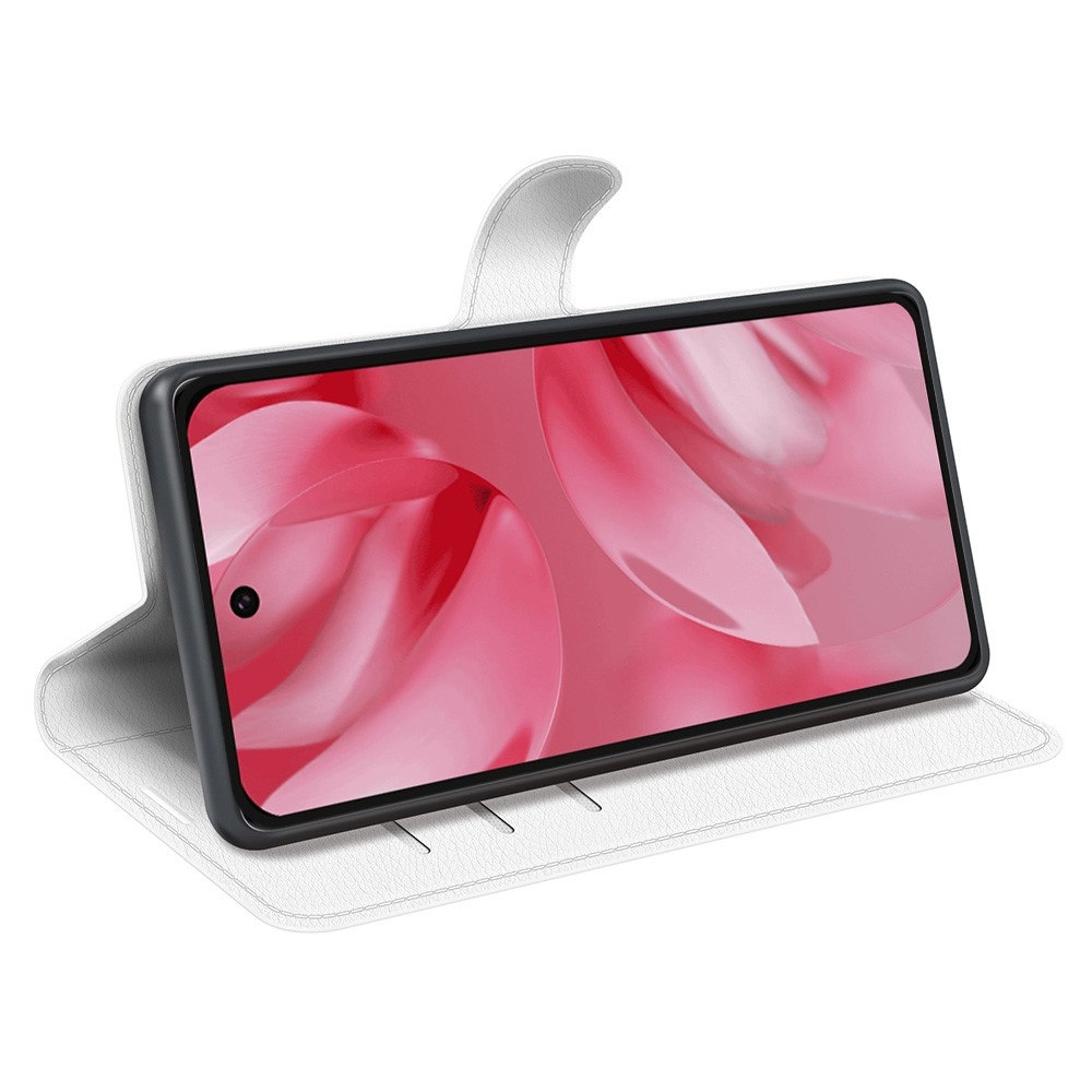 Litchi knižkové puzdro na Google Pixel 10 - biele