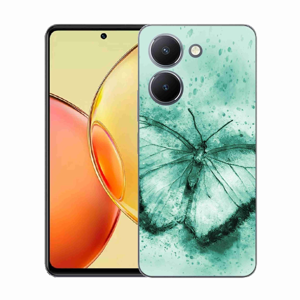 Gélový kryt mmCase na Vivo Y36 - zelený motýľ