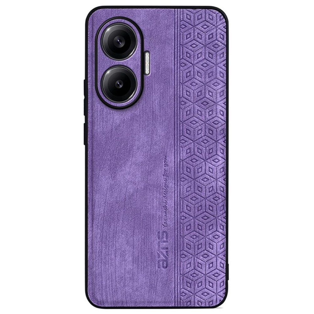 AZNS gélový obal potiahnutý PU kožou pre mobil Xiaomi Poco F7 5G - fialový