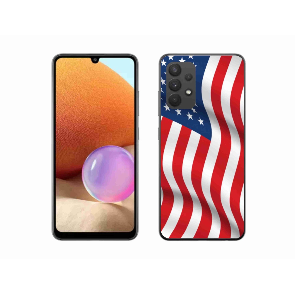 Gélový kryt mmCase na mobil Samsung Galaxy A32 4G - USA vlajka