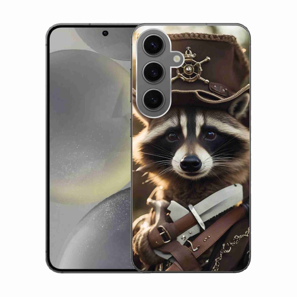 Gélový kryt mmCase na Samsung Galaxy S24 - mýval v uniforme
