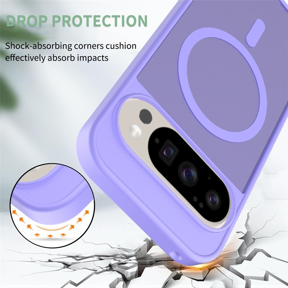 Skin gélový obal s pevným chrbtom a podporou MagSafe na Google Pixel 10 Pro/Pixel 10 - fialový