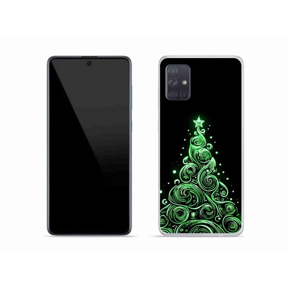 Gélový kryt mmCase na Samsung Galaxy A51 - neónový vianočný stromček 3