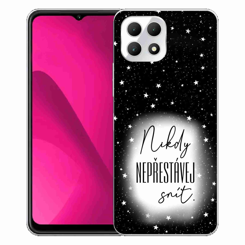 Gélový kryt mmCase na T-Mobile T Phone 2 - citát 1 bieločierne pozadie