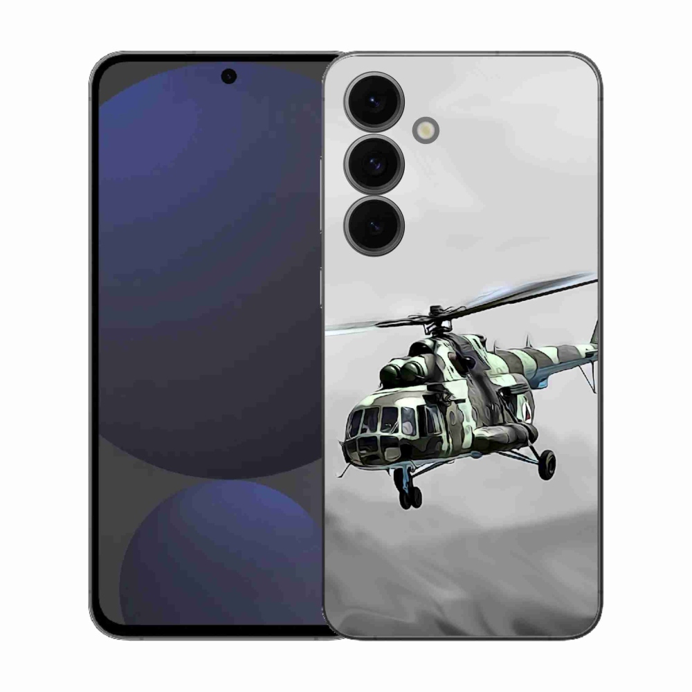 Gélový kryt mmCase na Samsung Galaxy S25 FE - vojenský vrtuľník