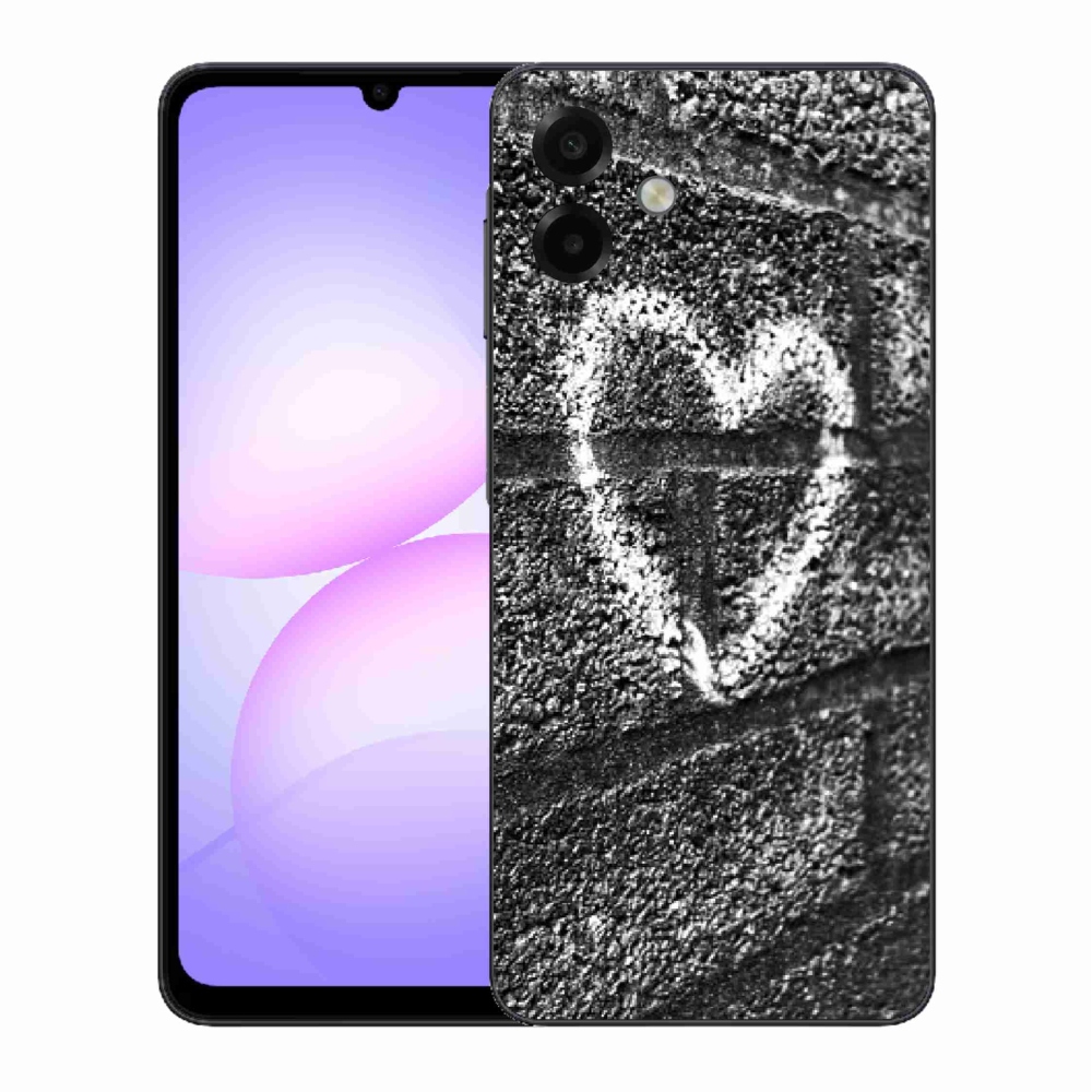 Gélový kryt mmCase na Samsung Galaxy A07 4G - srdce na stene