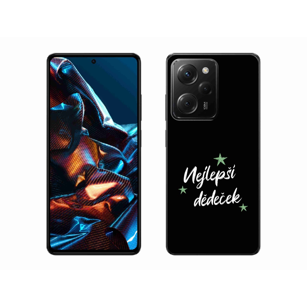 Gélový kryt mmCase na Xiaomi Poco X5 Pro 5G - najlepší dedko 2 čierne pozadie