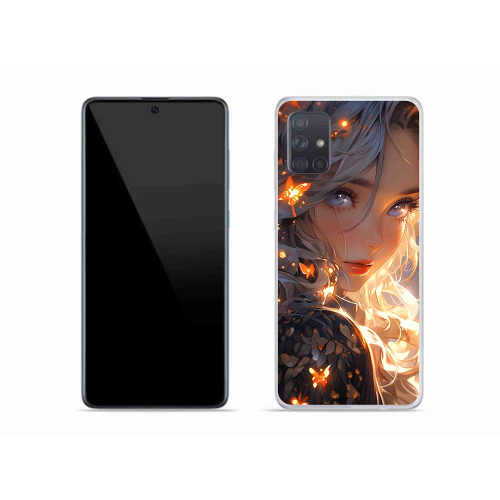 Gélový kryt mmCase na Samsung Galaxy A51 - dievča a motýle