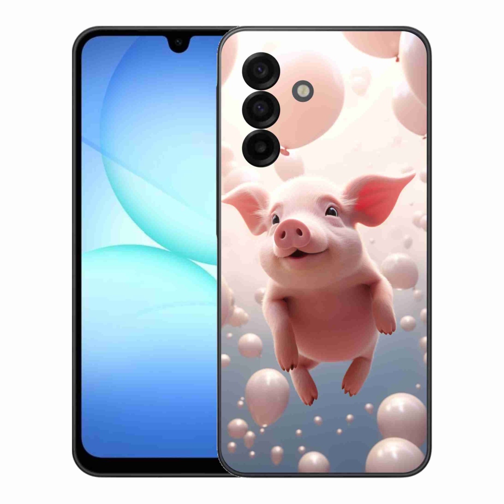 Gélový kryt mmCase na Samsung Galaxy A17 5G - prasiatko s balónikmi