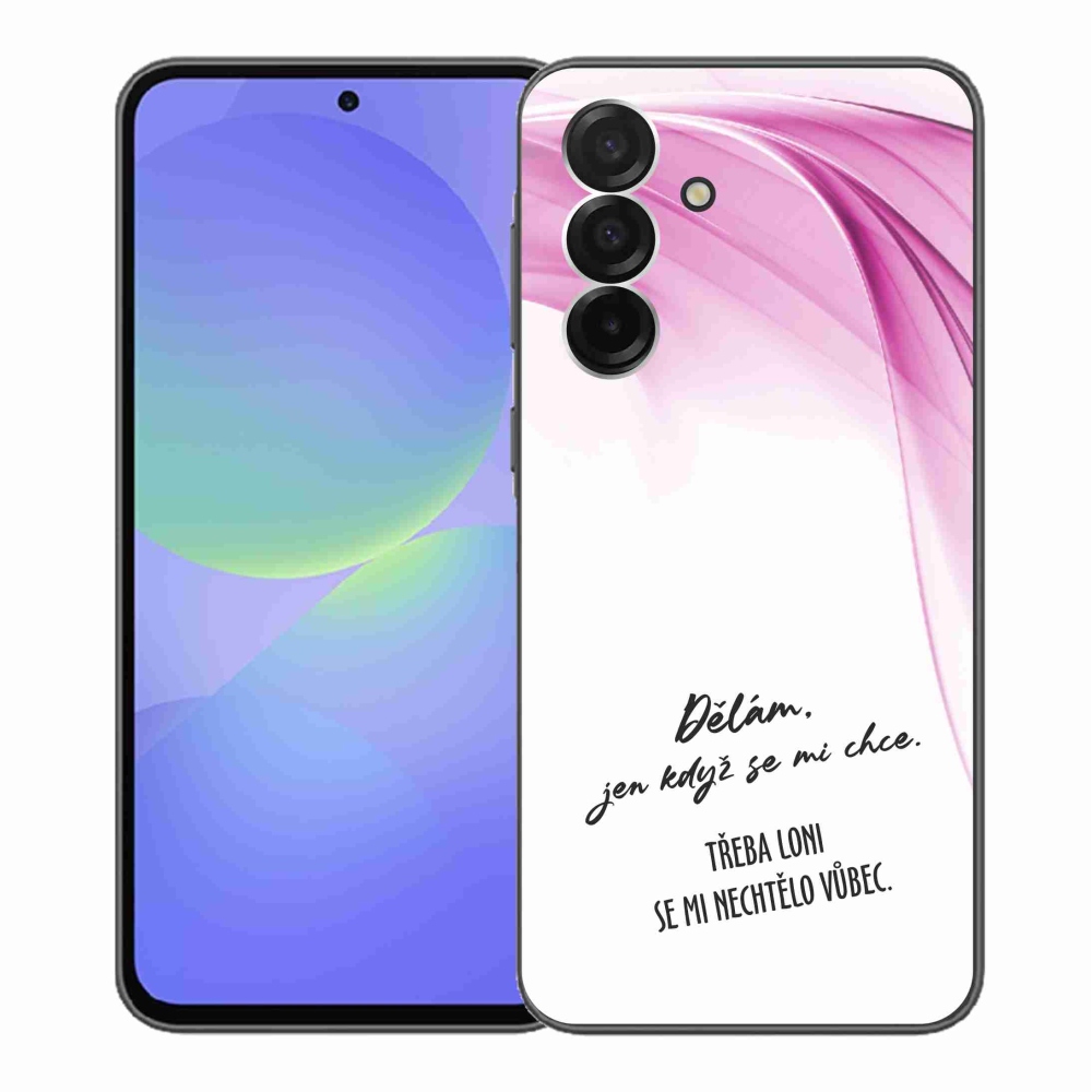Gélový kryt mmCase na Samsung Galaxy A36 5G - vtipný text 12 biele pozadie
