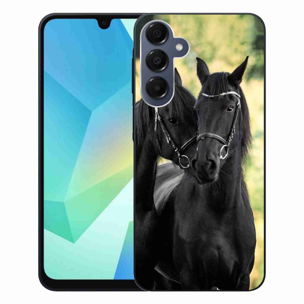 Gélový kryt mmCase na Samsung Galaxy A16 4G/5G - dva čierne kone