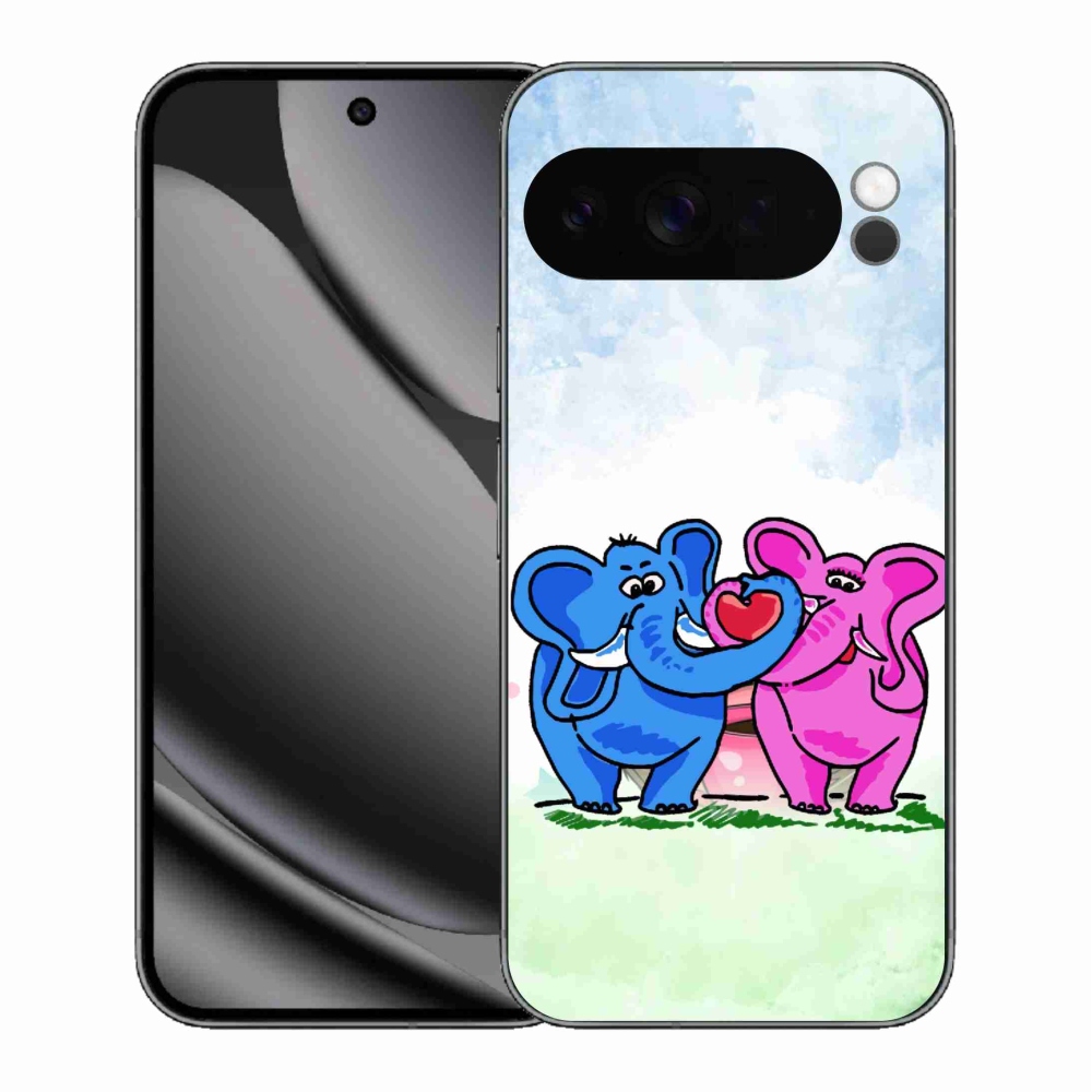 Gélový kryt mmCase na Google Pixel 10 Pro XL - zamilovaní slony