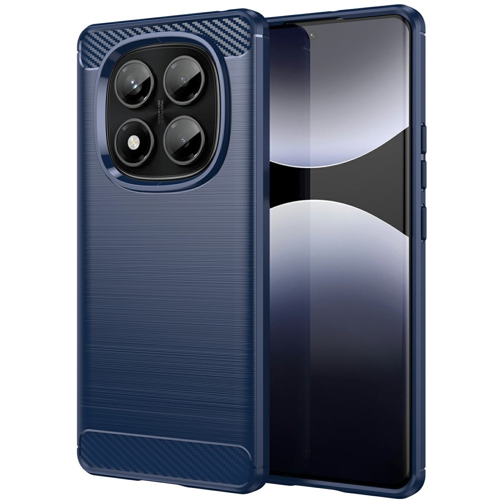 Carbon odolný gélový obal na Xiaomi Redmi Note 14 Pro - modrý