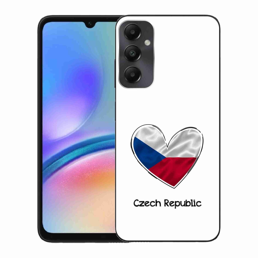 Gélový kryt mmCase na Samsung Galaxy A05s - vlajka srdca biele pozadie