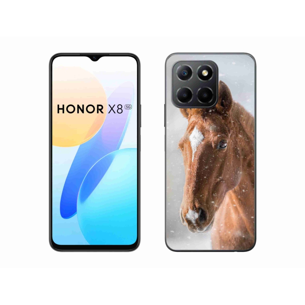 Gélový kryt mmCase na Honor X8 5G - hnedý kôň 2