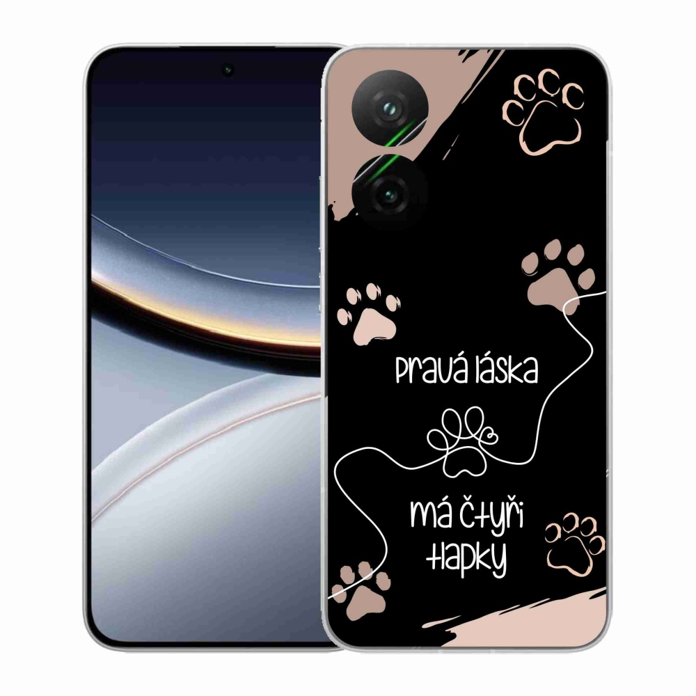 Gélový kryt mmCase na Xiaomi Poco F7 5G - psí motív 1 čierne pozadie