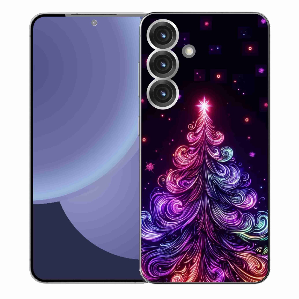 Gélový kryt mmCase na Samsung Galaxy S25+ - neónový vianočný stromček 1