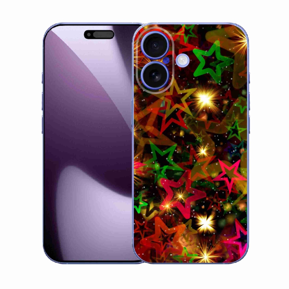 Gélový kryt mmCase na iPhone 17 - farebné hviezdičky