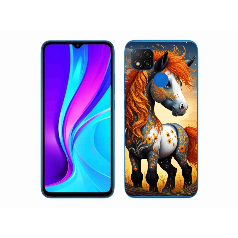 Gelový kryt mmCase na Xiaomi Redmi 9C - barevný poník