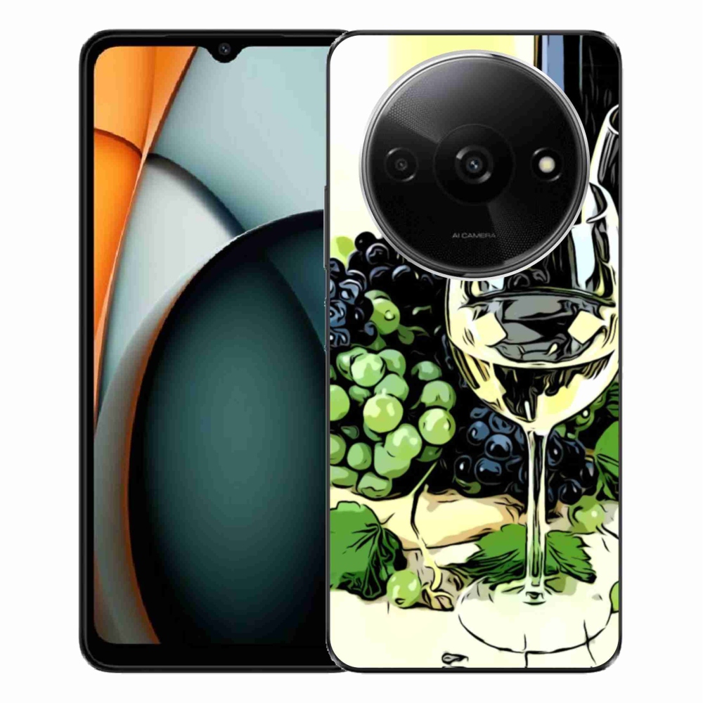 Gélový kryt mmCase na Xiaomi Redmi A3 - pohár vína