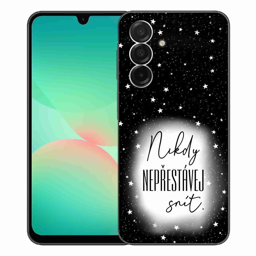 Gélový kryt mmCase na Samsung Galaxy A26 5G - citát 1 bieločierne pozadie