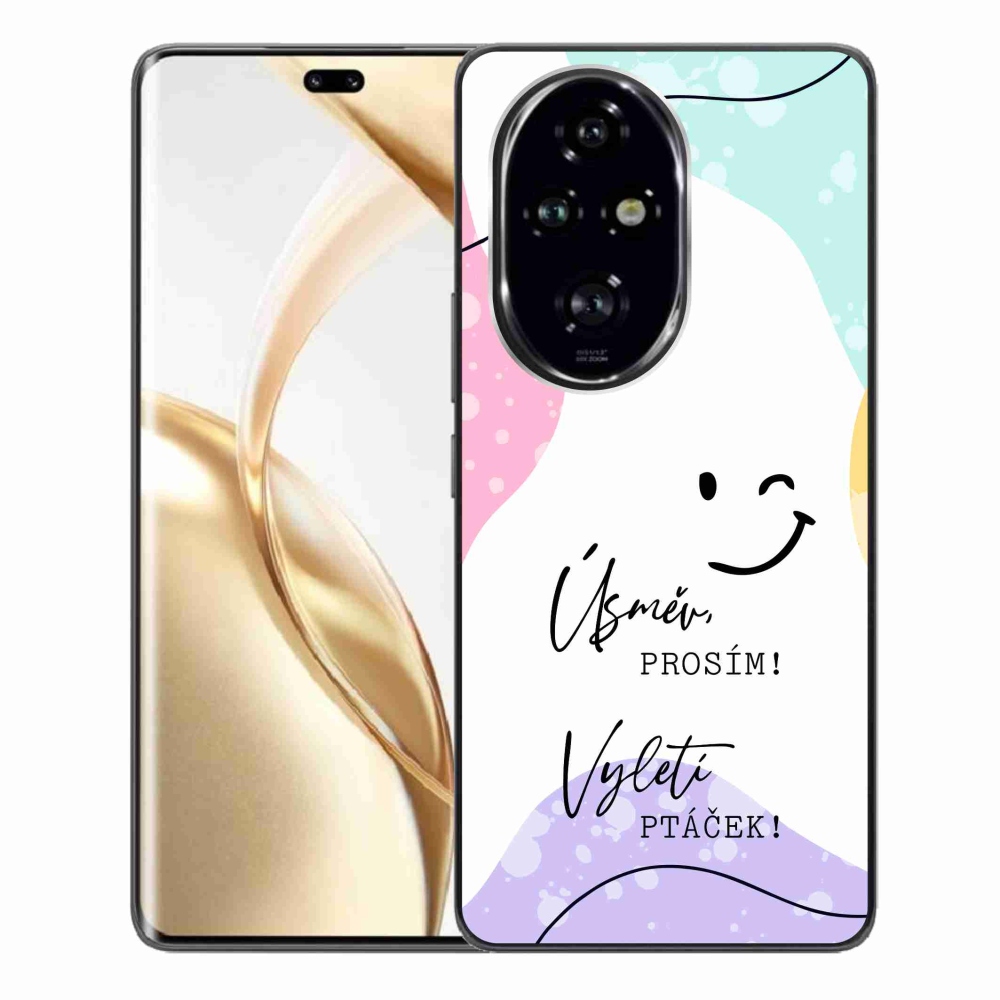 Gélový kryt mmCase na Honor 200 Pro 5G - vtipný text 4 biele pozadie
