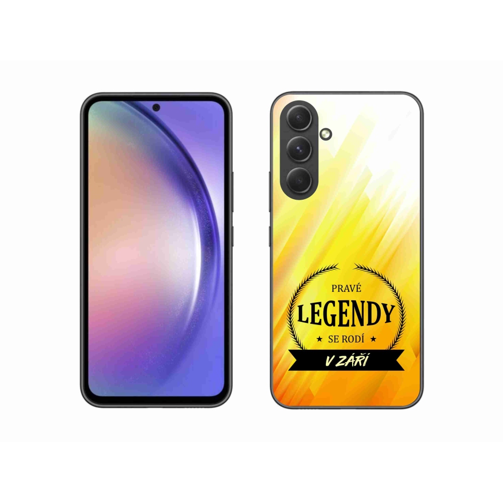 Gélový kryt mmCase na Samsung Galaxy A54 5G - legendy v septembri žlté pozadie