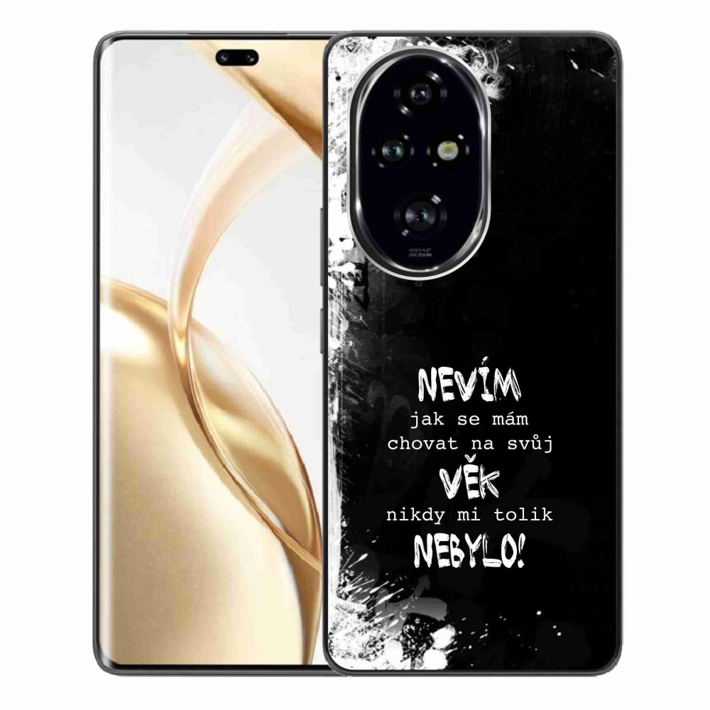 Gélový kryt mmCase na Honor 200 Pro 5G - vtipný text 14 čierne pozadie