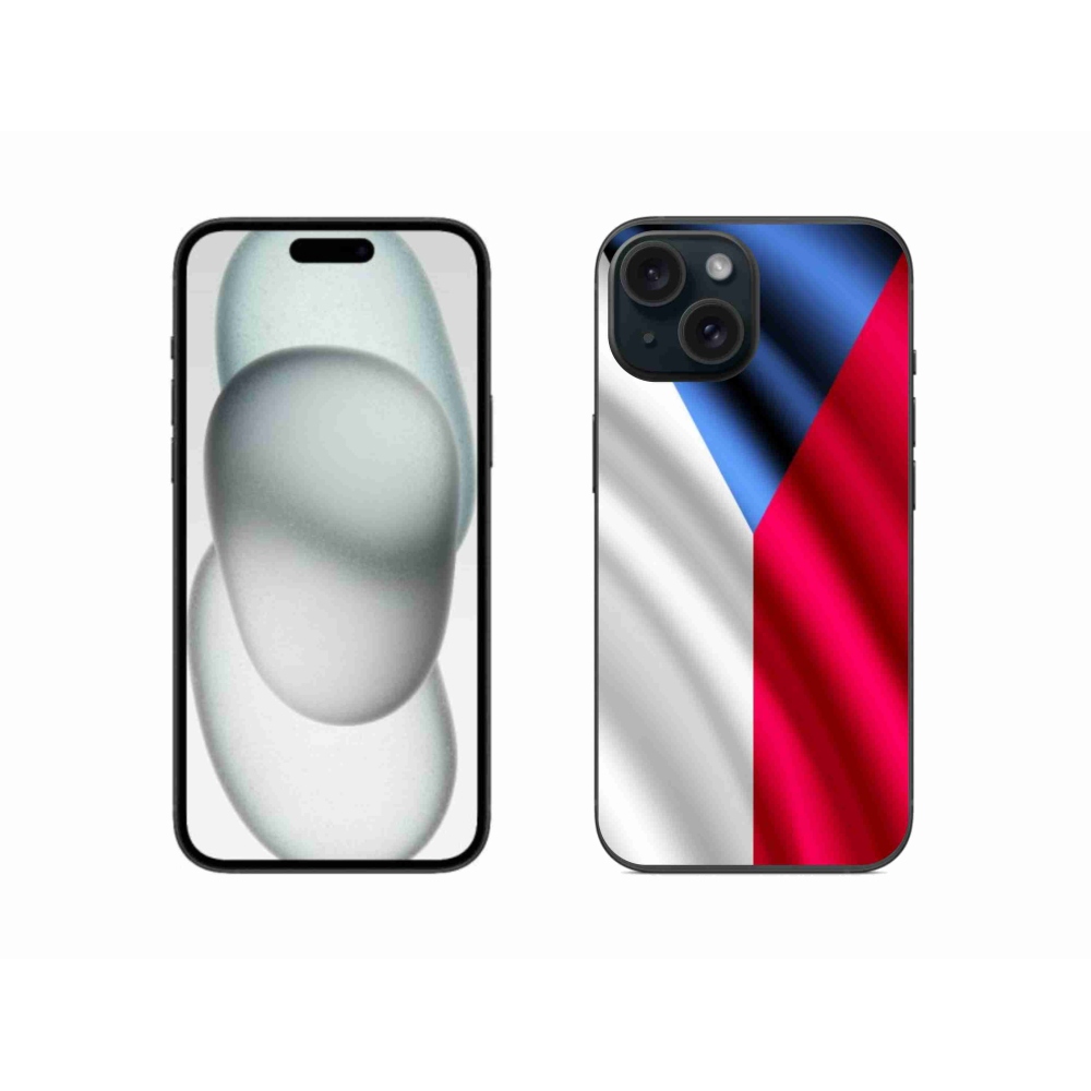 Gélový kryt mmCase na iPhone 15 - česká vlajka