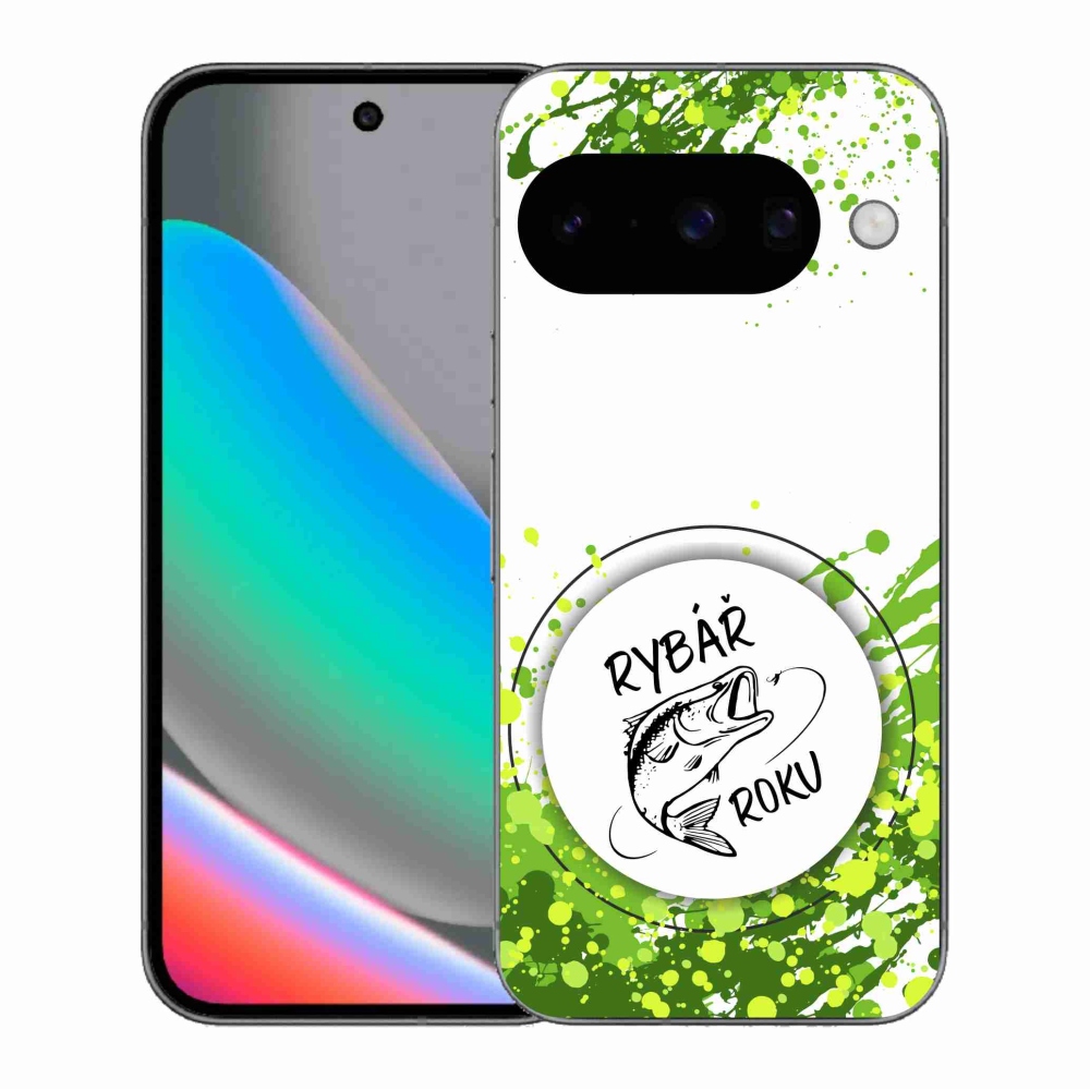 Gélový kryt mmCase na Google Pixel 10 - rybár roku biele pozadie