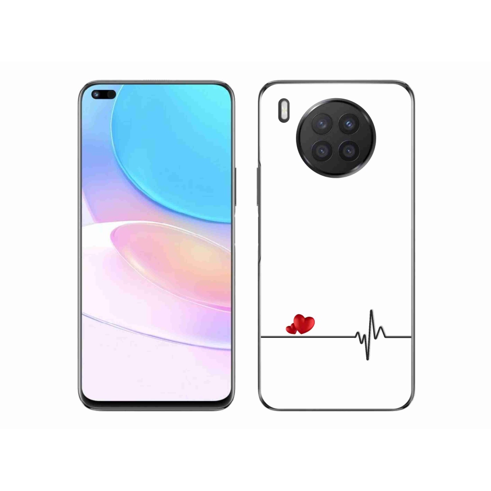 Gélový kryt mmCase na Honor 50 Lite - srdce a tep biele pozadie
